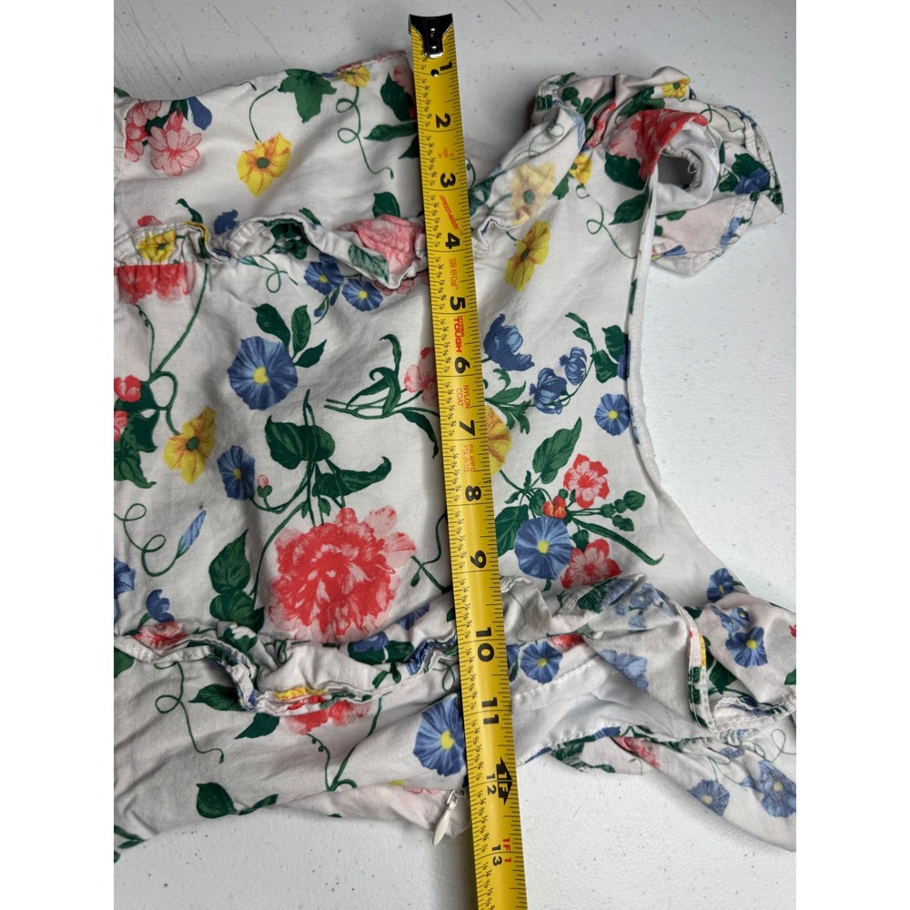btween Girls Floral Ruffle Bow‎ Back Dress White Size 6X - Picture 9 of 9